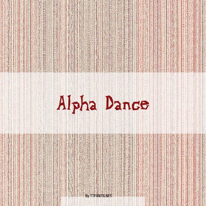 Alpha Dance example